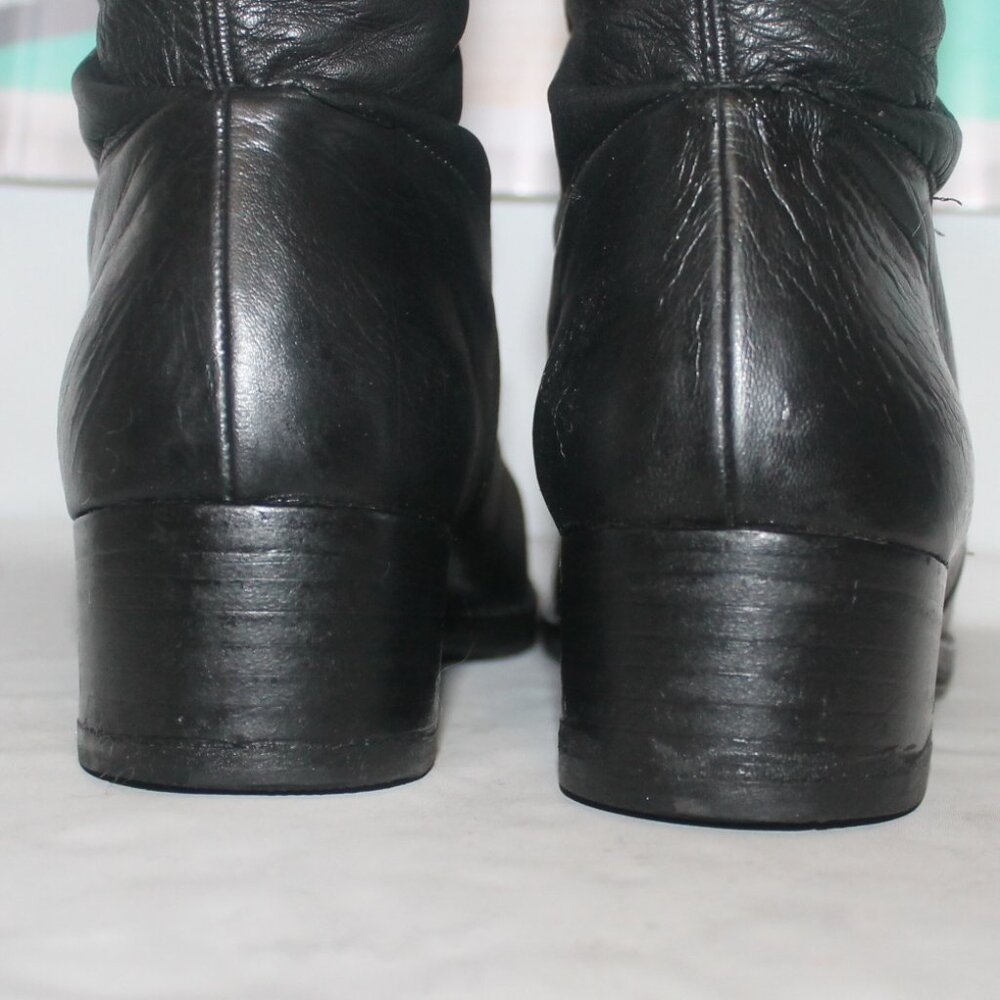 $498 Cole Haan Made in Italy Stretch Leather Tall Knee High Boots Sz 8 - Picture 7 of 13
